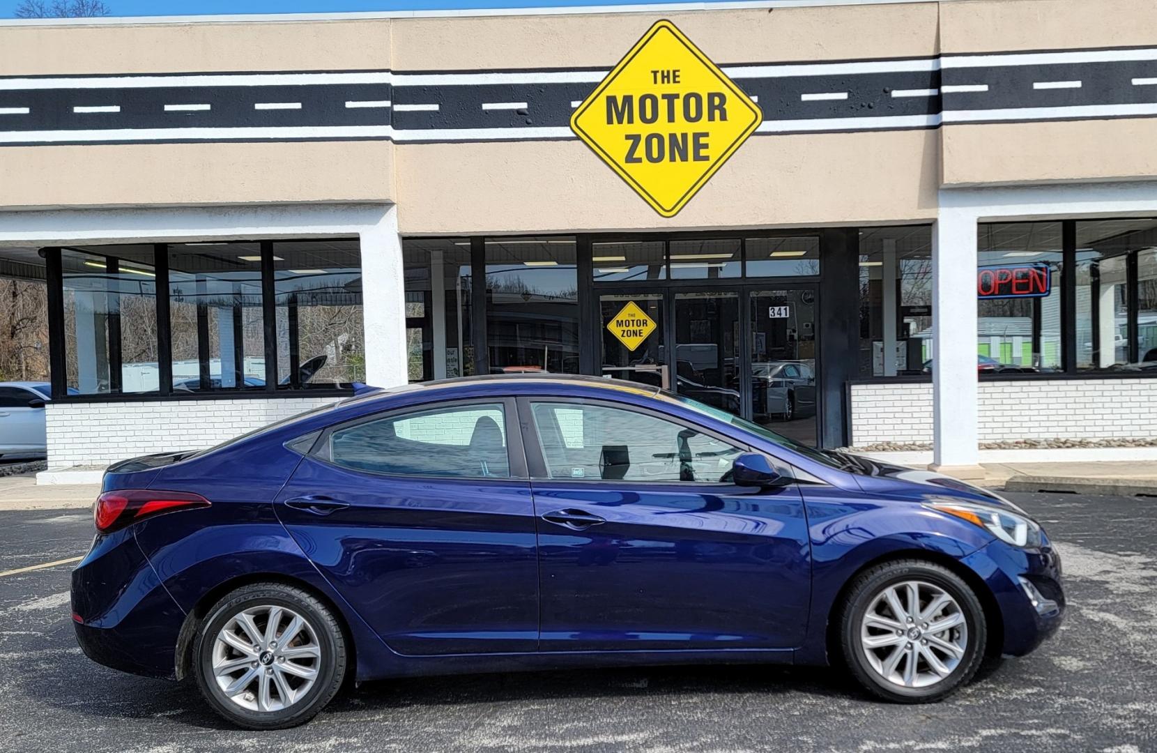 2014 Blue /Gray Hyundai Elantra Limited (5NPDH4AE2EH) with an 1.8L L4 DOHC 16V engine, 6-Speed Automatic transmission, located at 341 N White Horse Pike, Lawnside, NJ, 08045, (856) 262-9500, 39.855621, -75.027451 - Photo#2